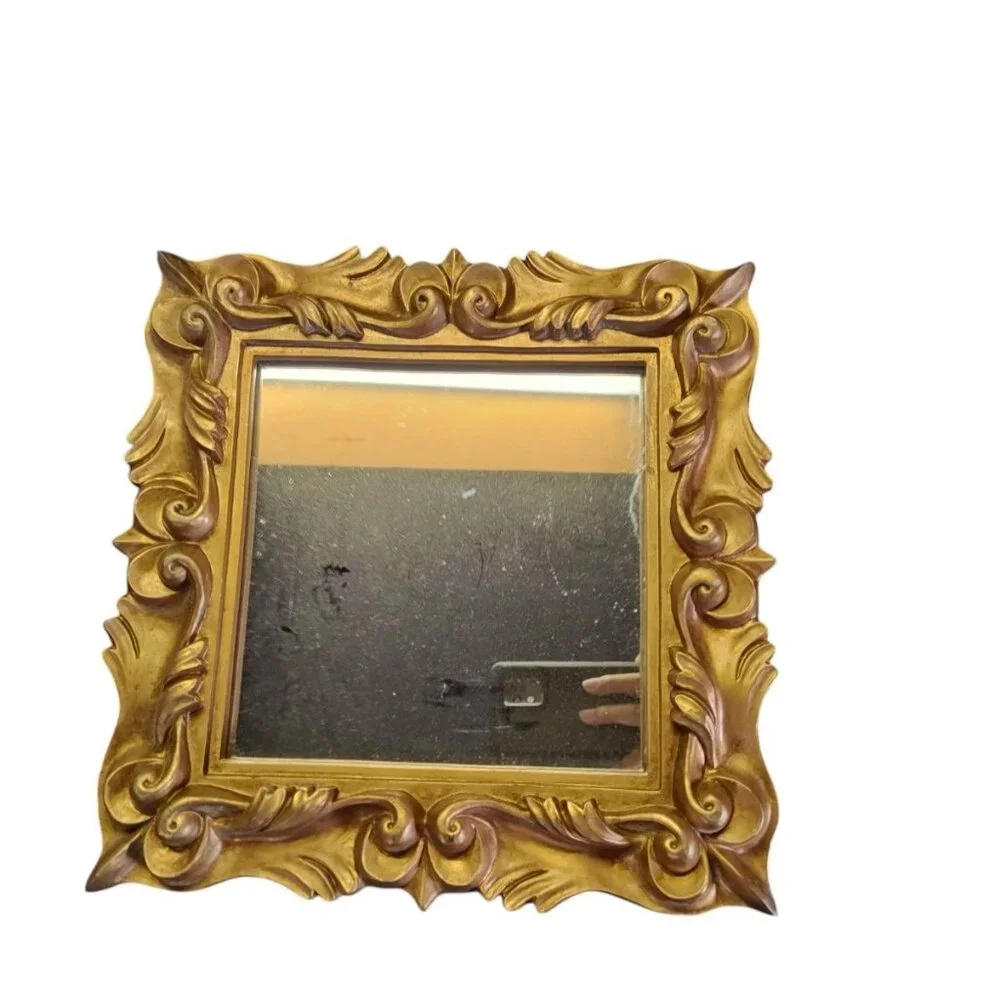 Wall Mirror with a wooden frame. 11
